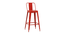 Zinnia Metal Bar Chair in Glossy Finish (Red) by Urban Ladder - Front View Design 1 - 536096
