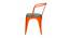 Dashiell Metal Dining Chair (Orange) by Urban Ladder - Design 1 Side View - 536099