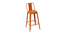 Violet Metal Bar Chair in Glossy Finish (Orange) by Urban Ladder - Design 1 Side View - 536110