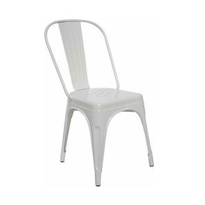 Balcony Chairs Design Fitz Metal Outdoor Chair in White Colour - Set of