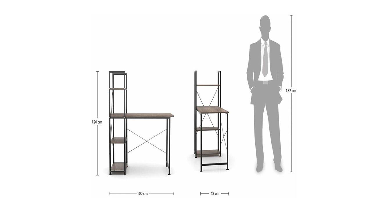 Langford Engineered Wood Study Table in Melamine Finish Urban Ladder
