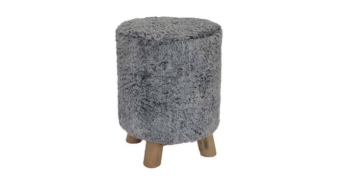 Jack Solid Wood Footstool in Grey Color (Grey) by Urban Ladder - Cross View Design 1 - 536464
