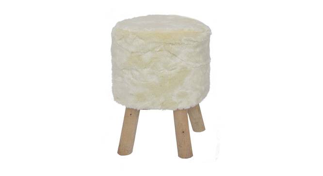 Teddy Solid Wood Footstool in Cream Color (Cream) by Urban Ladder - Cross View Design 1 - 536466