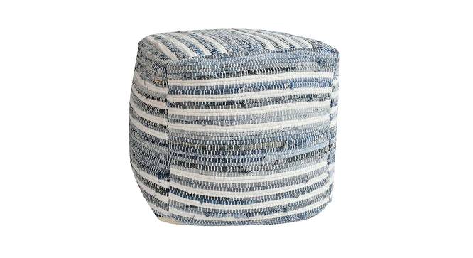 Murphy Polyester Pouffe in Multicolor (Blue) by Urban Ladder - Cross View Design 1 - 536475