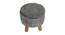 Duke Solid Wood Footstool in Grey Color (Grey) by Urban Ladder - Front View Design 1 - 536484