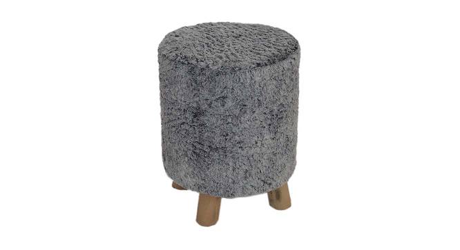 Jack Solid Wood Footstool in Grey Color (Grey) by Urban Ladder - Front View Design 1 - 536486