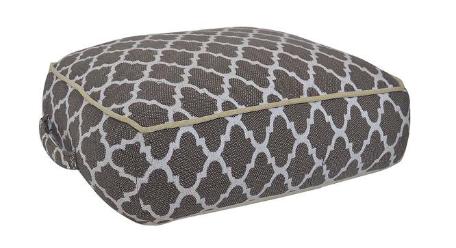 Farro Cotton Pouffe in Grey Color (Grey) by Urban Ladder - Front View Design 1 - 536502