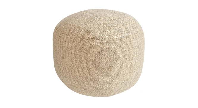 Loki Polyester Pouffe in Cream Color (Cream) by Urban Ladder - Cross View Design 1 - 536563