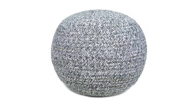 Declan Cotton Pouffe in Grey Color (Grey) by Urban Ladder - Cross View Design 1 - 536579