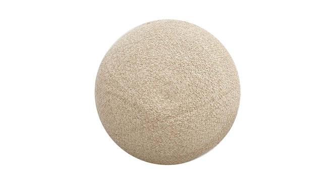 Loki Polyester Pouffe in Cream Color (Cream) by Urban Ladder - Front View Design 1 - 536584