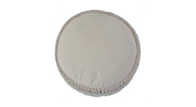 Schuler Polyester Pouffe in Cream Color (Cream) by Urban Ladder - Front View Design 1 - 536588