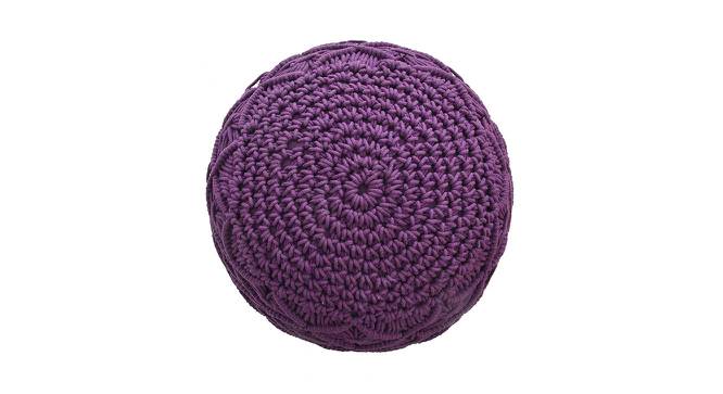 Lyndsey Polyester Pouffe in purple Color (Purple) by Urban Ladder - Front View Design 1 - 536591