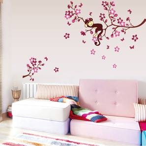Home Decor In Bangalore Design Avana Multicolor PVC Vinyl 39.3 x 39.4 inches Wall Sticker (Multicolor)