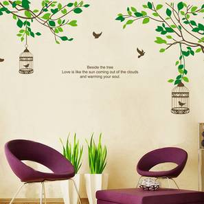 Home Decor In Bangalore Design Anne Multicolor PVC Vinyl 61 x 49.2 inches Wall Sticker (Multicolor)