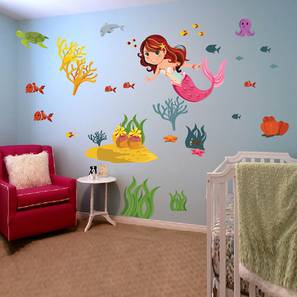Decals Stickers And Wallpapers Design Tannie Multicolor PVC Vinyl 55.1 x 51.2 inches Wall Sticker (Multicolor)