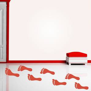 Home Decor In Thane Design Judy Red PVC Vinyl 78.7 x 7.9 inches Wall Sticker (Red)
