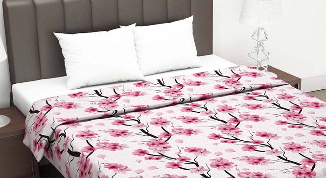 Beaumont Pink Floral Cotton Double Size Dohar by Urban Ladder - Cross View Design 1 - 538286