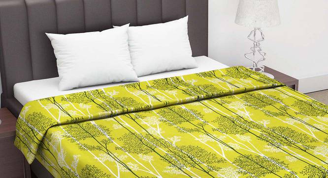Enora Yellow Floral Cotton Double Size Dohar by Urban Ladder - Cross View Design 1 - 538289