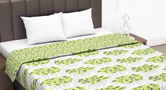 Aja Green Floral Microfiber Double Size Dohar by Urban Ladder - Cross View Design 1 - 538297