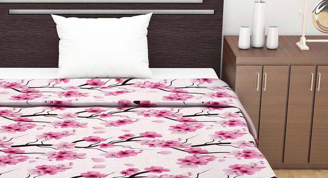 Cabriole Pink Floral Cotton Single Size Dohar by Urban Ladder - Front View Design 1 - 538305