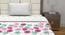 Mariette Pink Floral Cotton Single Size Dohar by Urban Ladder - Design 1 Side View - 538329