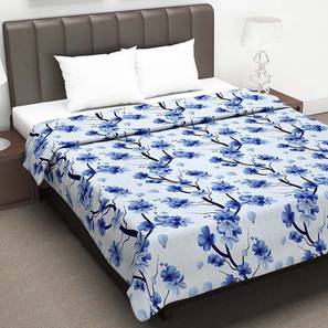 All Products Sale Design Blue & Black Floral 120 GSM Cotton Double Size Quilt