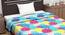 Turquoise Blue Floral Microfiber Single Size Dohar by Urban Ladder - Cross View Design 1 - 538379
