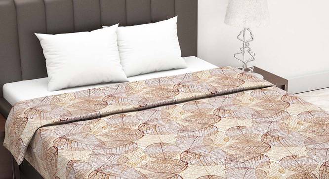 Caton Brown Floral Cotton Double Size Dohar by Urban Ladder - Cross View Design 1 - 538385