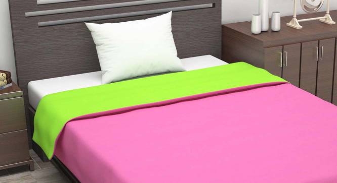 Quincy Pink Solid Microfiber Single Size Dohar by Urban Ladder - Cross View Design 1 - 538582