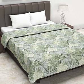 All Products Sale Design Dark Green Floral 120 GSM Cotton Double Size Quilt