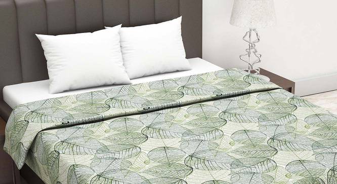 Cecile Green Floral Cotton Double Size Dohar by Urban Ladder - Cross View Design 1 - 538677