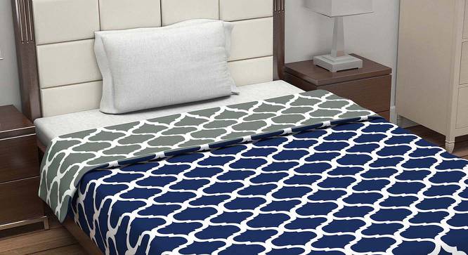 Reverie Blue Abstract Microfiber Single Size Dohar by Urban Ladder - Cross View Design 1 - 538775