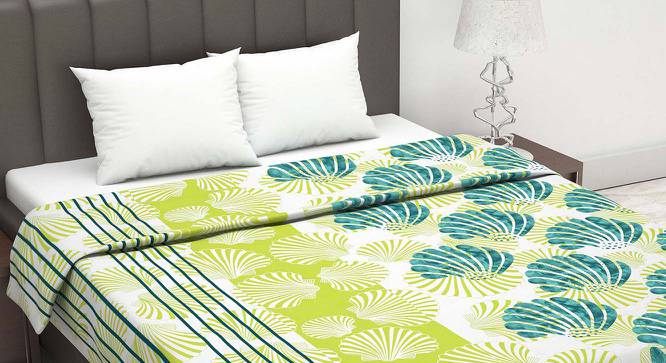 Cele Green Floral Cotton Double Size Dohar by Urban Ladder - Cross View Design 1 - 538880