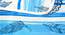 Calloway Blue Floral Microfiber Single Size Dohar by Urban Ladder - Design 2 Side View - 538932