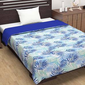 All Products Sale Design Navy Blue & White Floral 120 GSM Microfiber Single Size Quilt