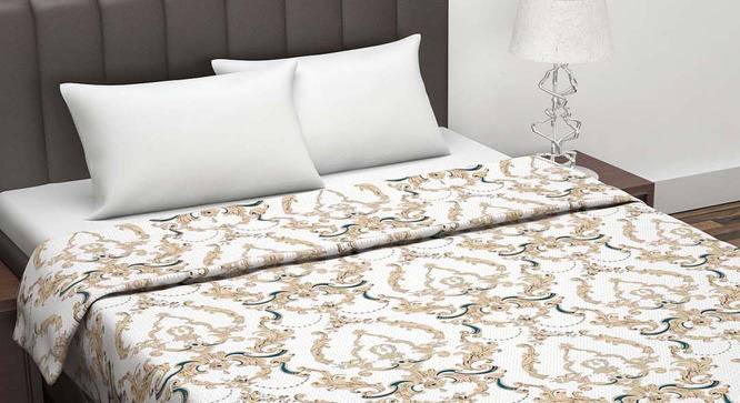 Etoile Beige Abstract Cotton Double Size Dohar by Urban Ladder - Cross View Design 1 - 539078