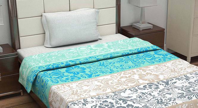 Patrice Green Floral Cotton Single Size Dohar by Urban Ladder - Cross View Design 1 - 539080