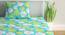 Ivy Blue Floral 144 TC Cotton Single Size with 1 Pillow Cover (Single Size) by Urban Ladder - Front View Design 1 - 539190