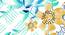 Maya Blue Floral Microfiber Double Size Dohar by Urban Ladder - Design 1 Close View - 539251