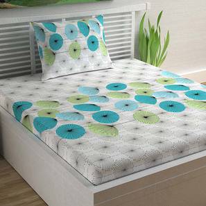 Bedsheets Design Floral 144 TC Cotton Single Size Bedsheet with 1 Pillow Covers