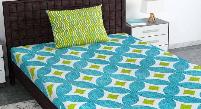 Aitana Multicolor Abstract 144 TC Cotton Single Size with 1 Pillow Cover (Single Size) by Urban Ladder - Cross View Design 1 - 539373