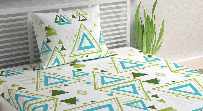 Molly Multicolor Geometric 144 TC Cotton Single Size with 1 Pillow Cover (Single Size) by Urban Ladder - Cross View Design 1 - 539468
