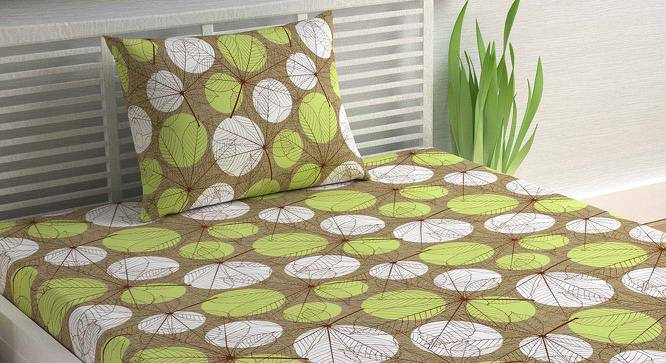 River Green Floral 144 TC Cotton Single Size with 1 Pillow Cover (Single Size) by Urban Ladder - Cross View Design 1 - 539470