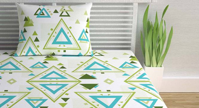 Molly Multicolor Geometric 144 TC Cotton Single Size with 1 Pillow Cover (Single Size) by Urban Ladder - Front View Design 1 - 539490