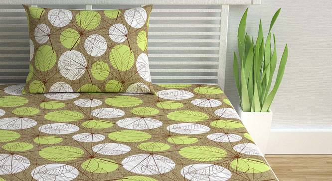 River Green Floral 144 TC Cotton Single Size with 1 Pillow Cover (Single Size) by Urban Ladder - Front View Design 1 - 539492