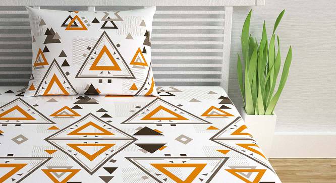 Atlas Multicolor Geometric 144 TC Cotton Single Size with 1 Pillow Cover (Single Size) by Urban Ladder - Front View Design 1 - 539687