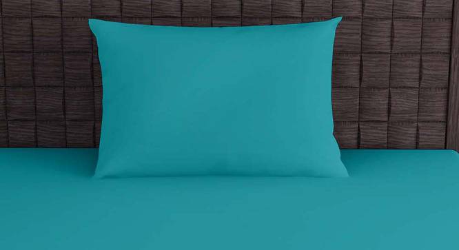 Maisie Green Solid 144 TC Cotton Single Size with 1 Pillow Cover (Single Size) by Urban Ladder - Front View Design 1 - 539705