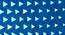Leona Blue Geometric Microfiber Single Size Comforter (Single Size, Blue & Navy Blue) by Urban Ladder - Design 2 Side View - 539927