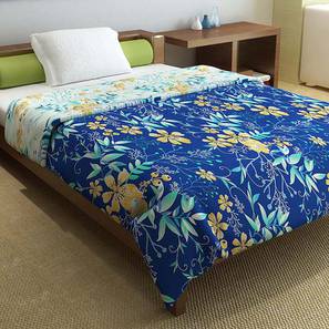 All Products Sale Design Blue & Yellow Floral 120 GSM Micro Fiber Single Size Comforter