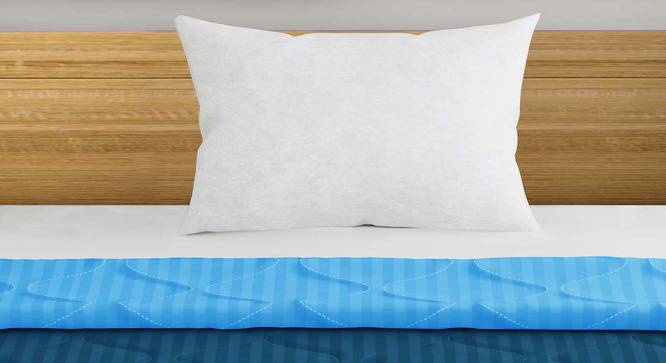 Mirage Blue Striped Microfiber Single Size Comforter (Single Size, Blue & Navy Blue) by Urban Ladder - Cross View Design 1 - 539978